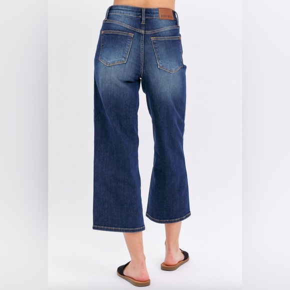 Judy Blue Los Angeles Cropped Wide Leg Jeans Size 5/27 Excellent Condition - Picture 2 of 10